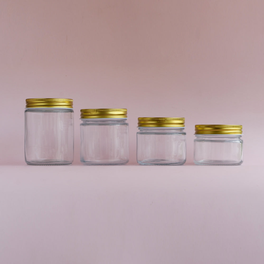 Glass Round Cylinder Jar