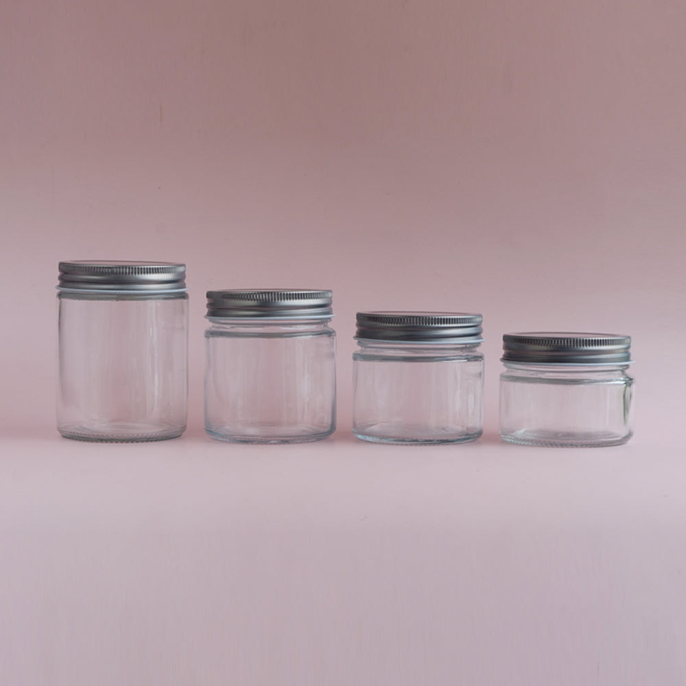 Glass Round Cylinder Jar