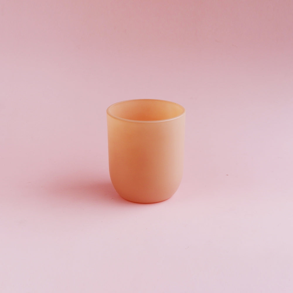 Glass Rounded Jar - Nude
