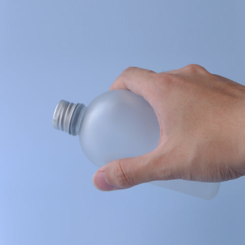 Glass Frosted Round Bottle