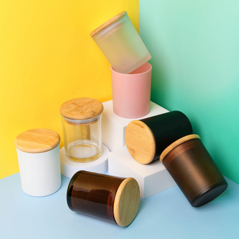 Glass Matte Amber Jars