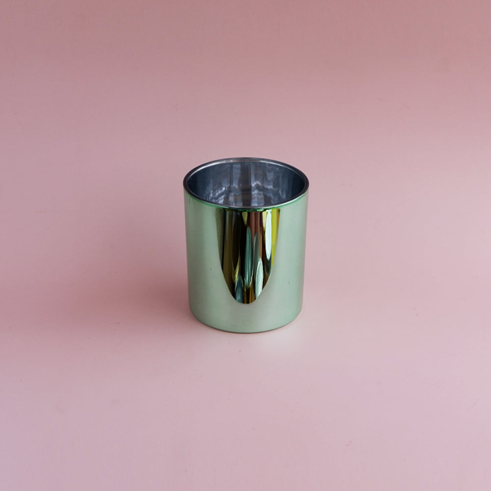Glass Metallic Jars - Green