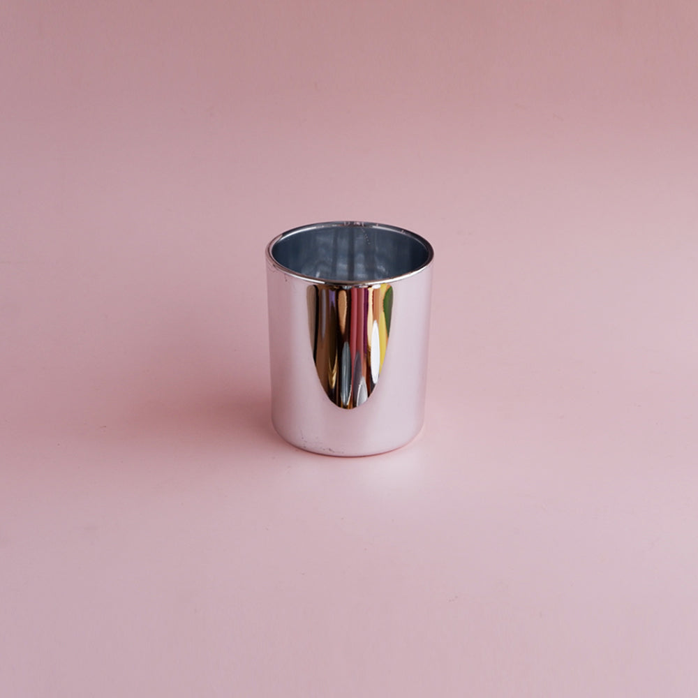 Glass Metallic Jars - Silver