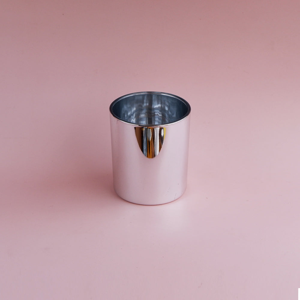 Glass Metallic Jars - Silver