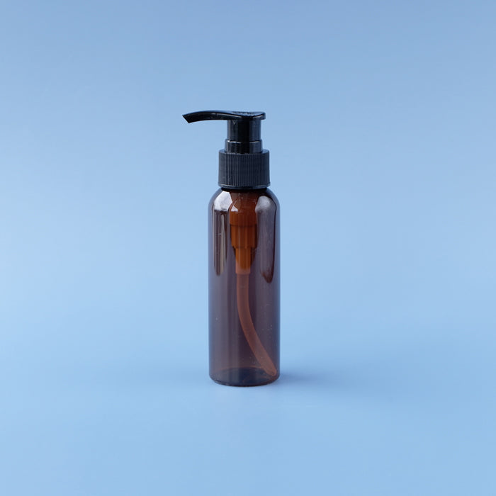 PET Amber Cylinder Bottle Pump