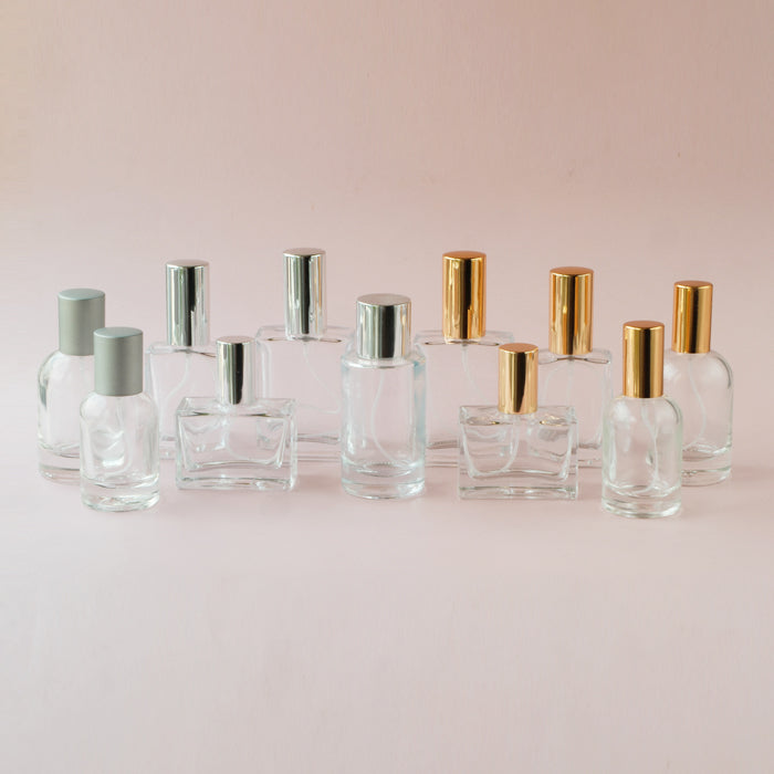 Perfume Glass Bottle - Round Shoulder Gold Lid (Le Labo Inspired)