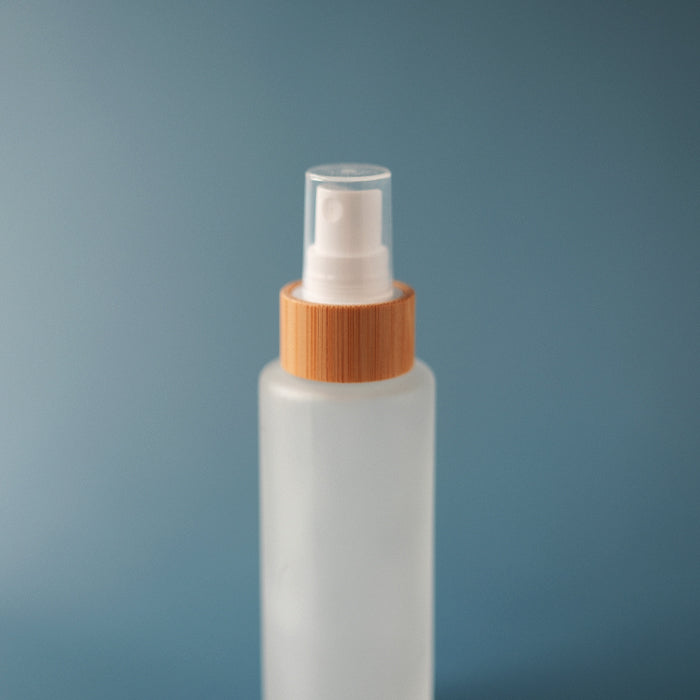 Glass Bottle Cylinder Bamboo Frosted Spray