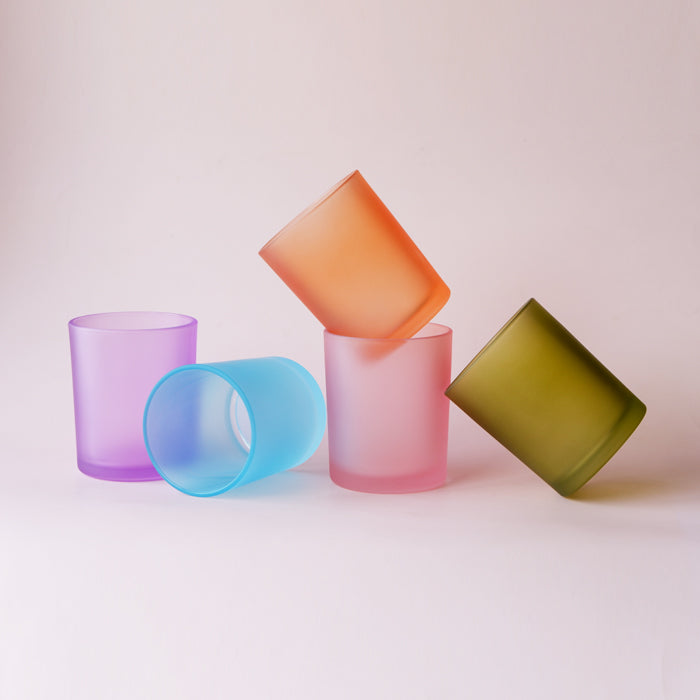 Glass Matte Frosted Jar in Lavender