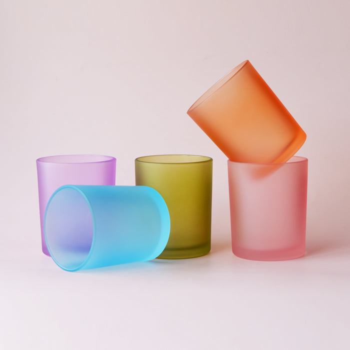 Glass Matte Frosted Jar in Lavender