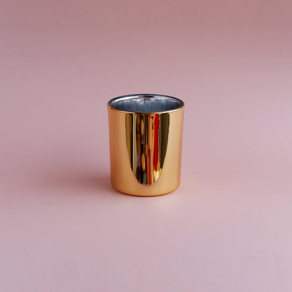 Glass Metallic Jars - Gold