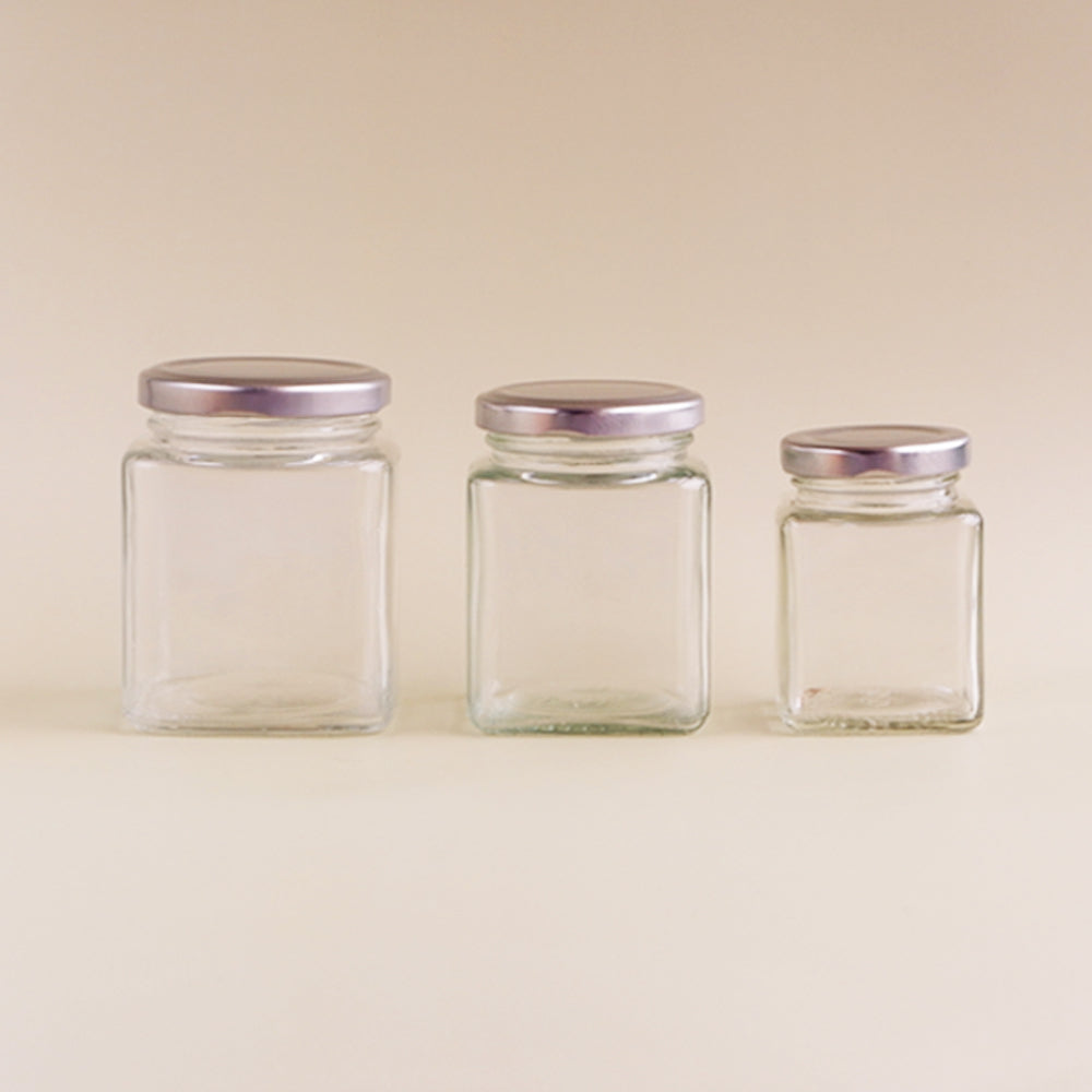 Glass Square Jar