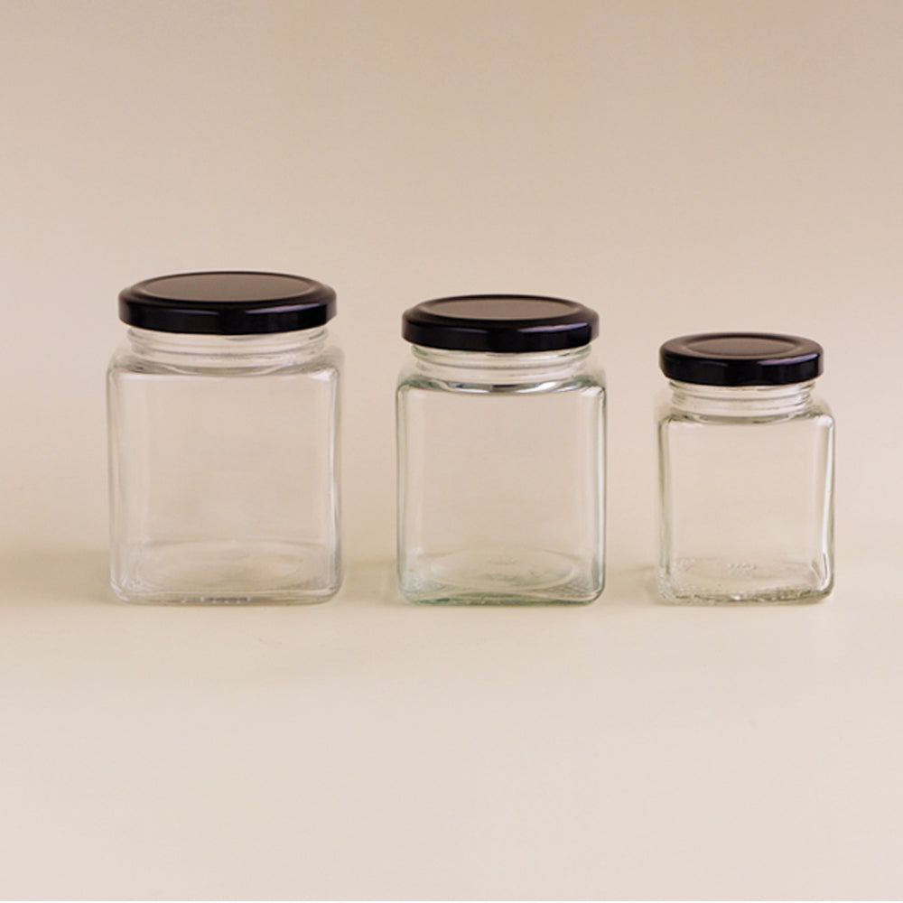 Glass Square Jar