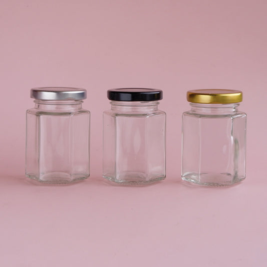 Glass Hexagon Jar