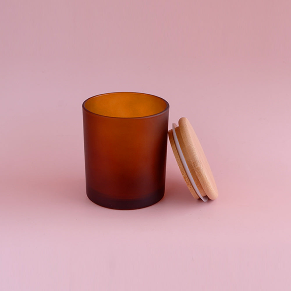 Glass Matte Amber Jars