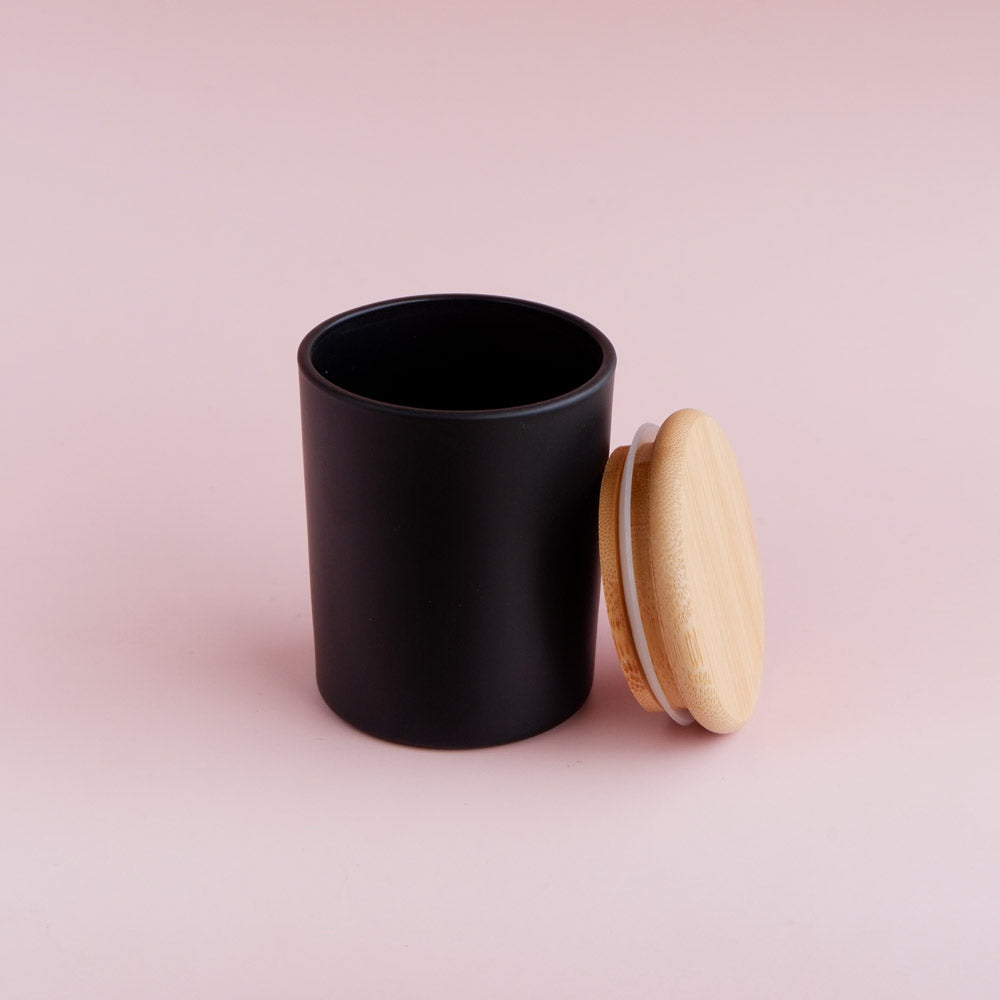 Glass Matte Black Jars