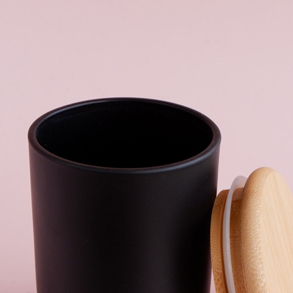 Glass Matte Black Jars