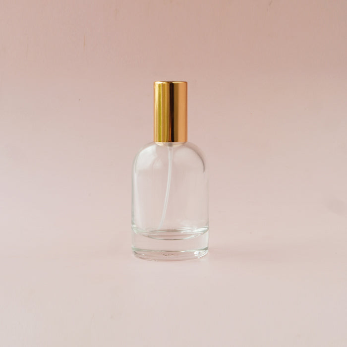 Perfume Glass Bottle - Round Shoulder Gold Lid (Le Labo Inspired)